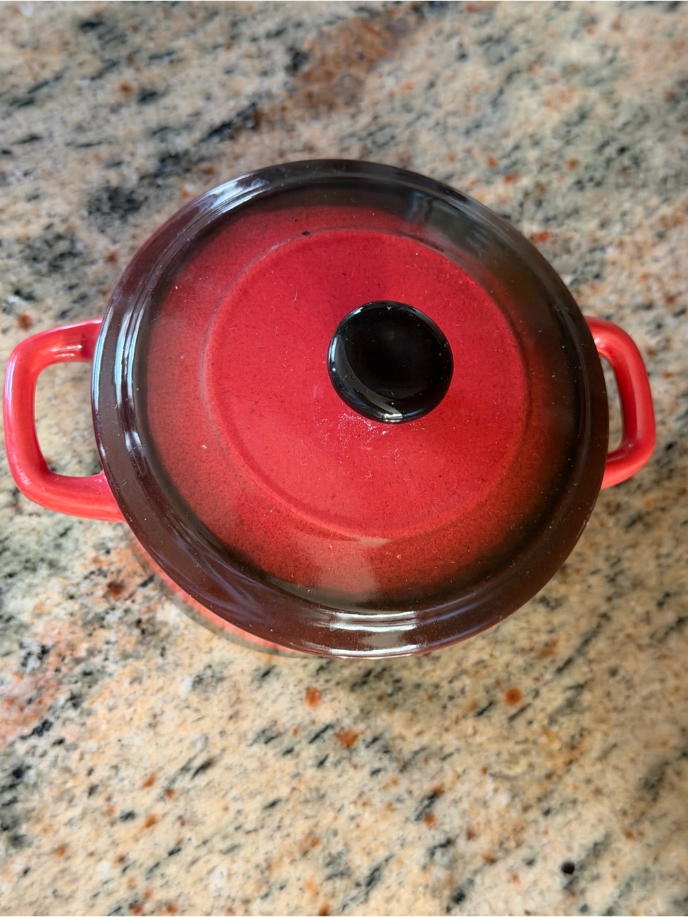 Swiss Quality Cookware Mini Red & Brown Cast Iron Mini Casserole Dish with Lid